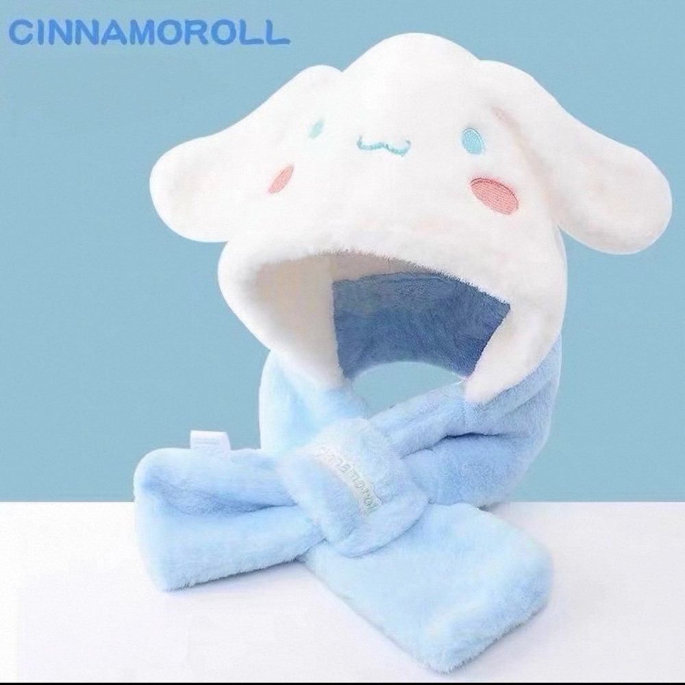 Brand New Cinnamoroll Plush 2 in 1 Hat and Scarf